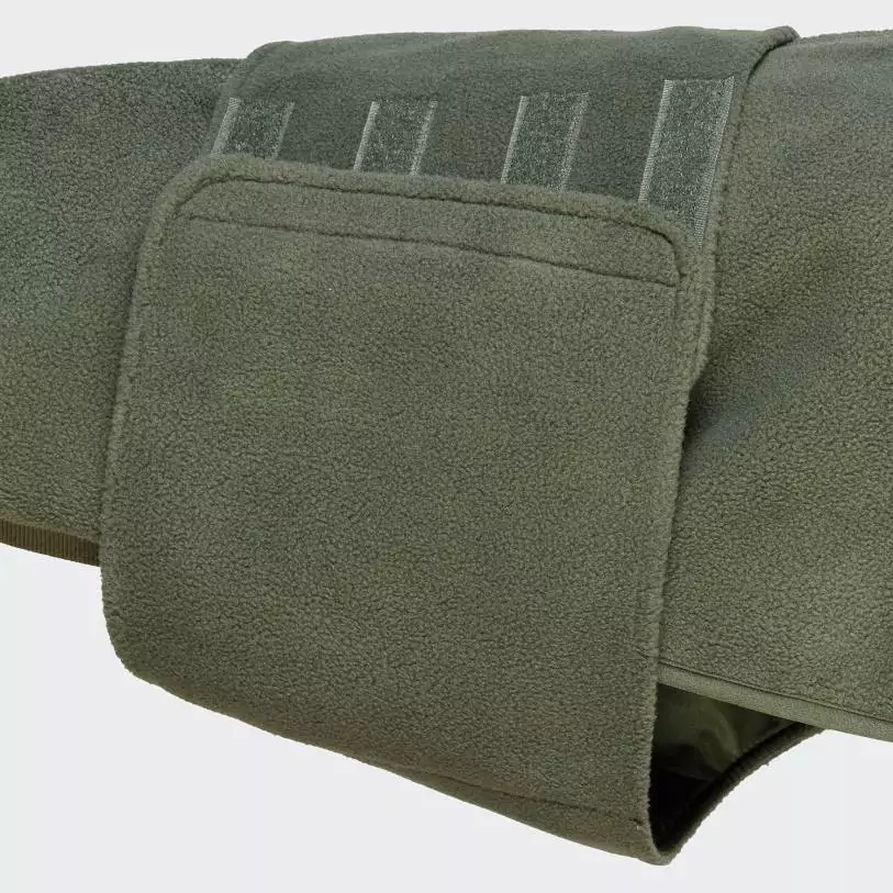 elbhunde cloud7 hundepullover derby fleece khaki klettverschluss