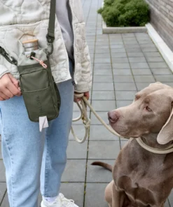 elbhunde palopa flaschen und leckerlitasche boudi dark olive hund