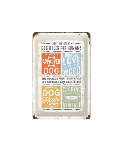 elbhunde dresden nostalgic art hund schild dog rules