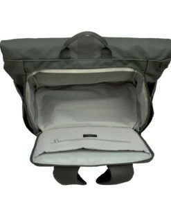 elbhunde dresden palopa rolltop rucksack yoska dark olive resissverschlussöffnung