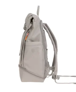 elbhunde dresden palopa rolltop rucksack yoska taupe seitlich