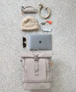 elbhunde dresden palopa rolltop rucksack yoska taupe utensilien