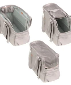 elbhunde dresden hundetragetasche weda taupe netzverschluss