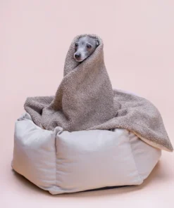 elbhunde dresden lillabel Decke Calm Eco Bouclé hund