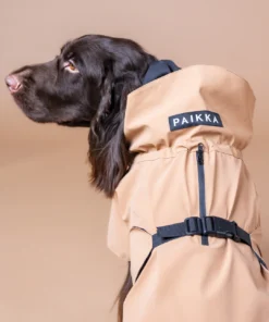 elbhunde dresden paikka visibility regenmantel light taupe rückseite