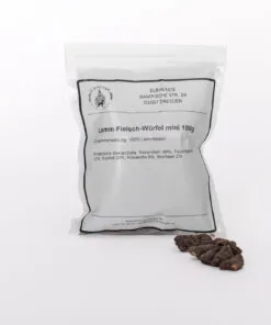 elbhunde hund leckerli lamm fleisch wuerfel mini