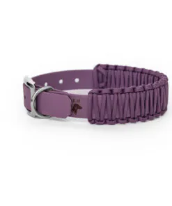elbhunde biothane paracord halsband marvelous mauve