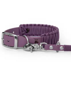 elbhunde biothane paracord halsband set inkl leine marvelous mauve