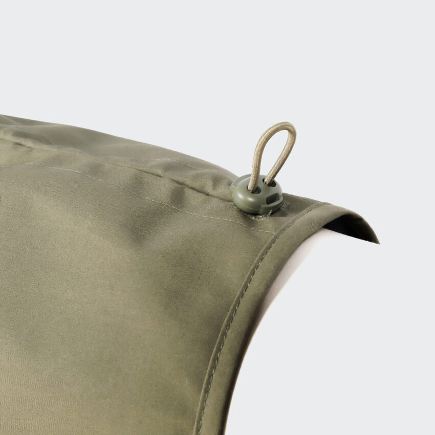 elbhunde cloud7 hunderegenmantel helgoland olive gummizug