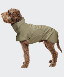 elbhunde cloud7 hunderegenmantel helgoland olive passform