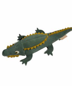 elbhunde nufnuf hundespielzeug aus leder und kokosfaser krokodil