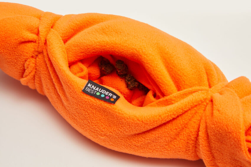 elbhunde knauders best hundebeschaeftigung spielzeug sniffy orange detail