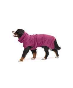 elbhunde lills hundebademantel beetroot