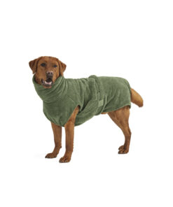 elbhunde lills hundebademantel olive