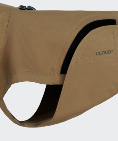 elbhunde cloud7 hunderegenmantel dublin 2.0 dackel sandy brown klettverschluss