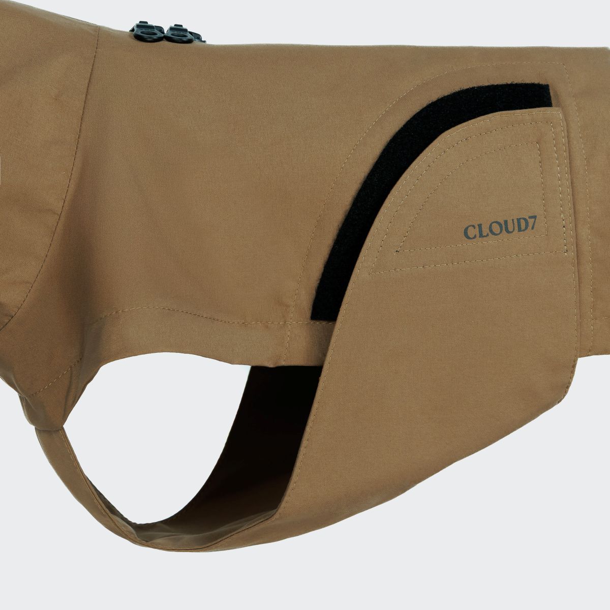 elbhunde cloud7 hunderegenmantel dublin 2.0 dackel sandy brown klettverschluss