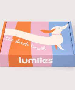 elbhunde lumiies handtuch the beach towel dackel blue lagoon karton