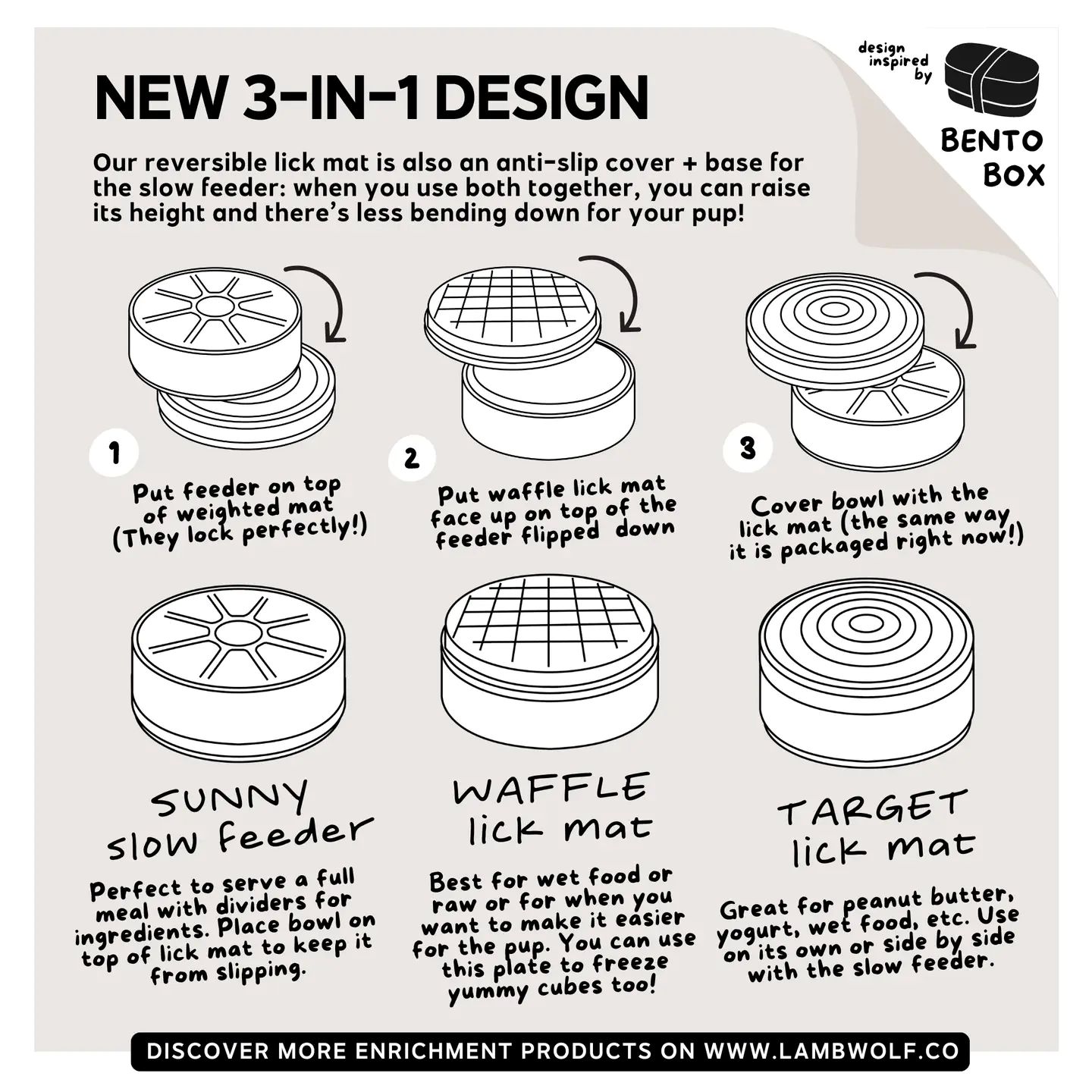 elbhunde lambwolf hundenapf bento 2 in 1 design