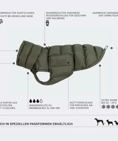 elbhunde cloud7 hundemantel alaska light olive info