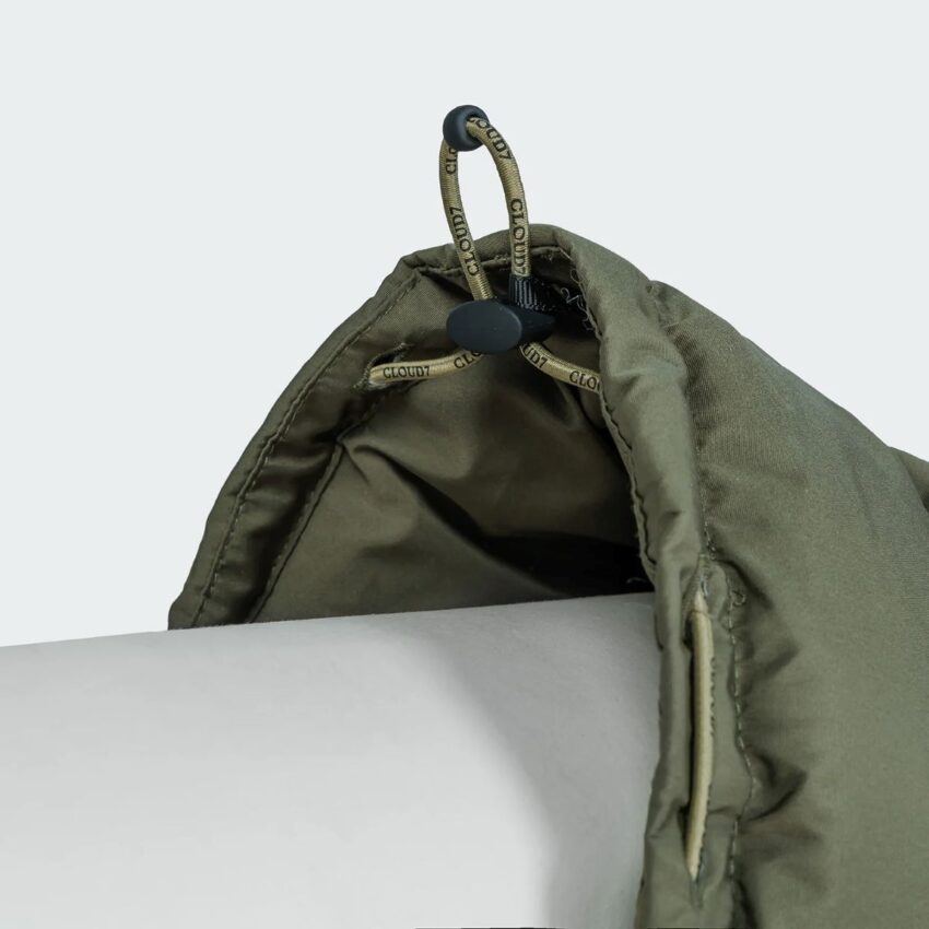 elbhunde cloud7 hundemantel alaska light olive kragen