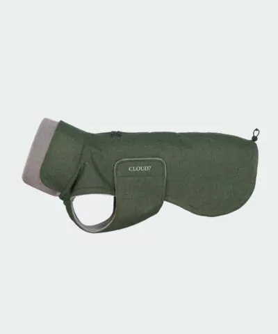 elbhunde cloud7 hundemantel brooklyn flannel fern green long