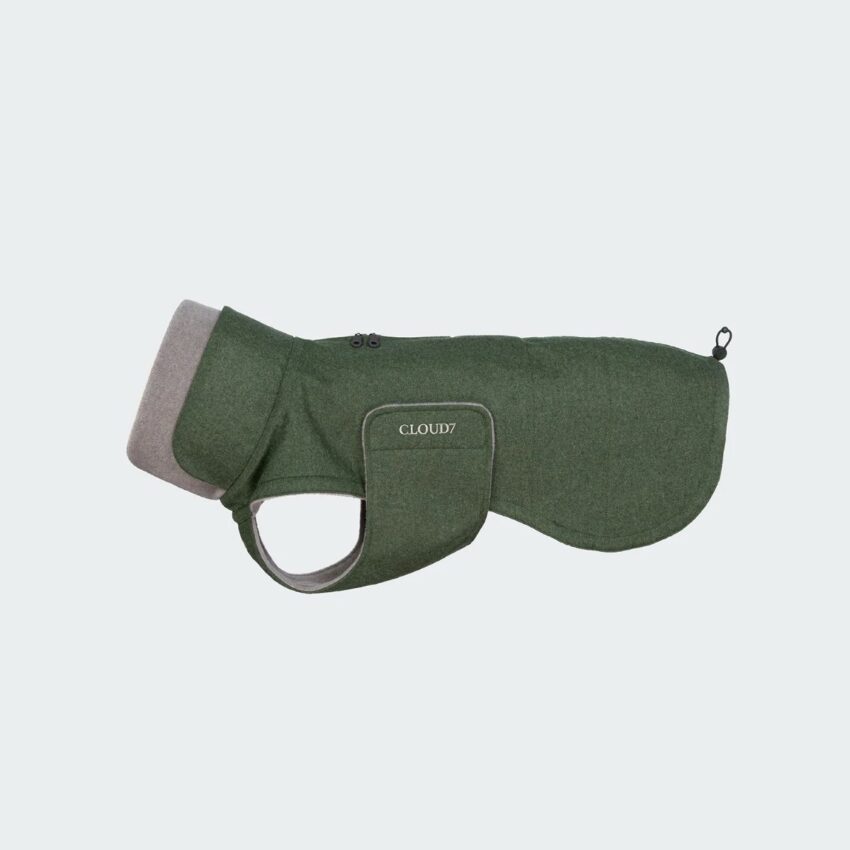 elbhunde cloud7 hundemantel brooklyn flannel fern green long