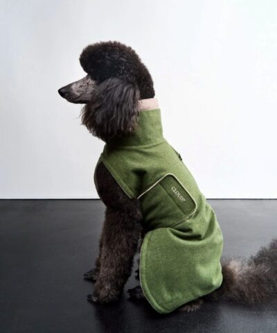elbhunde cloud7 hundemantel brooklyn flannel fern green long hund