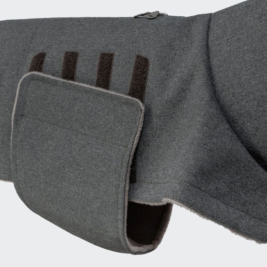 elbhunde cloud7 hundemantel brooklyn light graphit klettverschluss