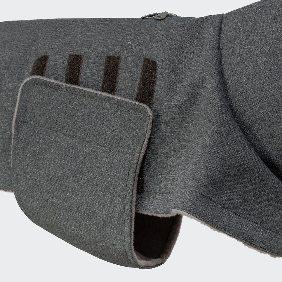 elbhunde cloud7 hundemantel brooklyn light graphit klettverschluss