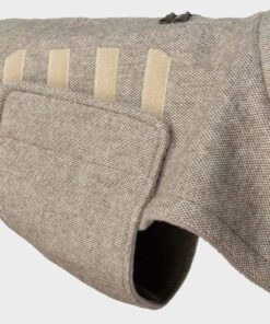 elbhunde cloud7 hundemantel brooklyn tweed beige klettverschluss