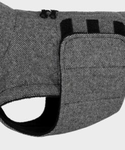 elbhunde cloud7 hundemantel brooklyn tweed black dackel klettverschluss