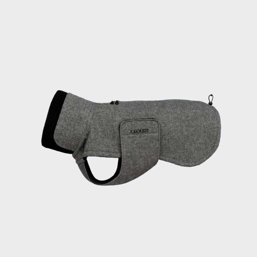 elbhunde cloud7 hundemantel brroklyn tweed black long