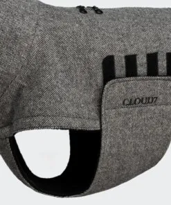 elbhunde cloud7 hundemantel brroklyn tweed black long klettverschluss