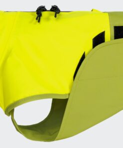 elbhunde cloud7 hunderegenmantel aktiv neongreen light olive dackel klettverschluss