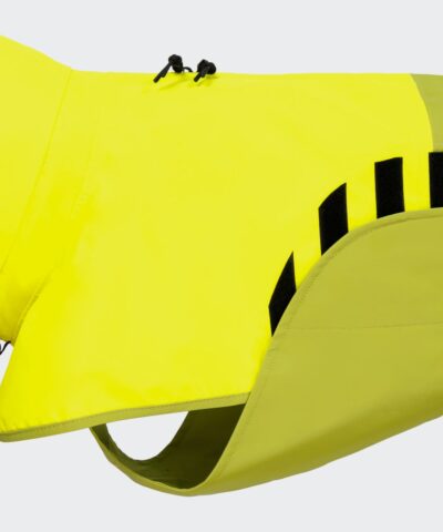 elbhunde cloud7 hunderegenmantel aktiv neongreen light olive klettverschluss