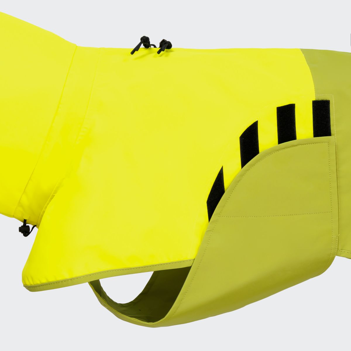 elbhunde cloud7 hunderegenmantel aktiv neongreen light olive klettverschluss