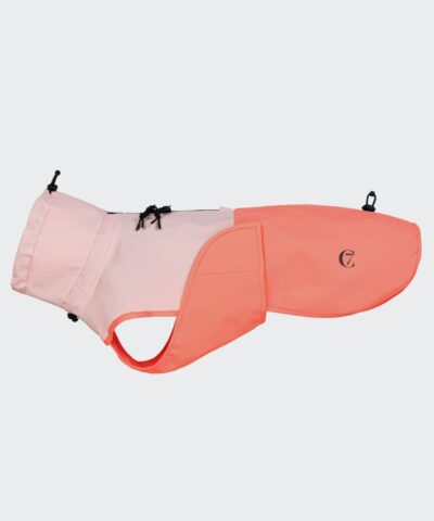 elbhunde cloud7 hunderegenmantel aktiv peach neonpink dackel