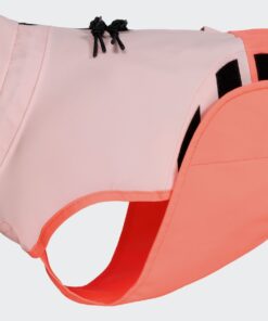 elbhunde cloud7 hunderegenmantel aktiv peach neonpink dackel klettverschluss