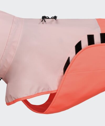 elbhunde cloud7 hunderegenmantel aktiv peach neonpink klettverschluss