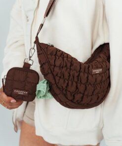 elbhunde cocopup crossbody crescent dog walking bag espresso leckerlibeutel