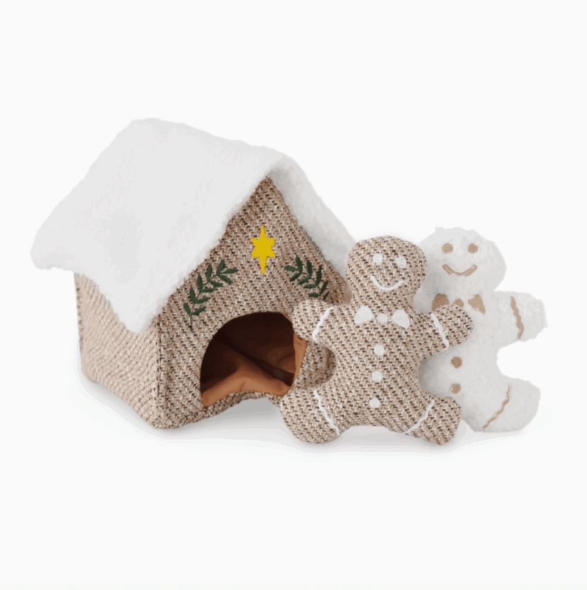 elbhunde lambwolf beschaeftigungsspielzeug fuer weihnachten mit quietschie lebkuchenhaus