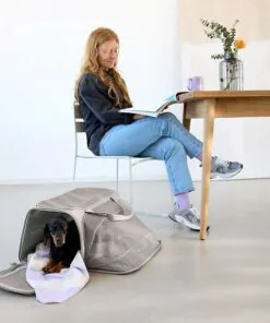 elbhunde palopa hundetragetasche hundereisetasche benno taupe dackel