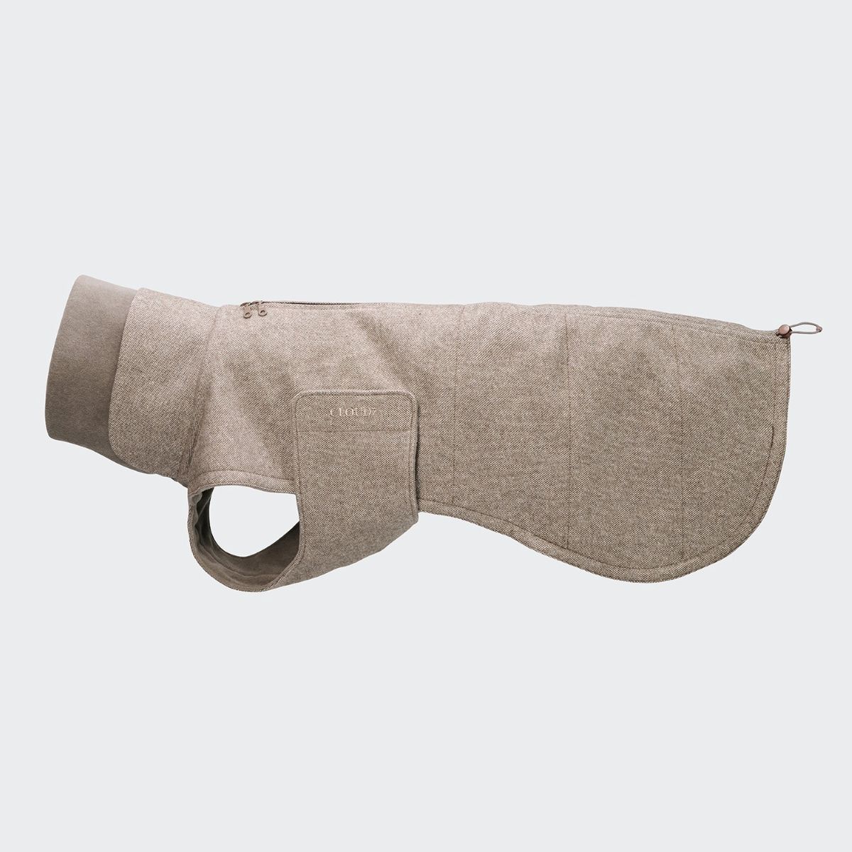 Cloud7 Hundemantel Brooklyn Tweed Beige Long 4 Beige für kleine Hunde | für große Hunde | für Geschirrträger | mit Klettverschluss | mit Reissverschlu